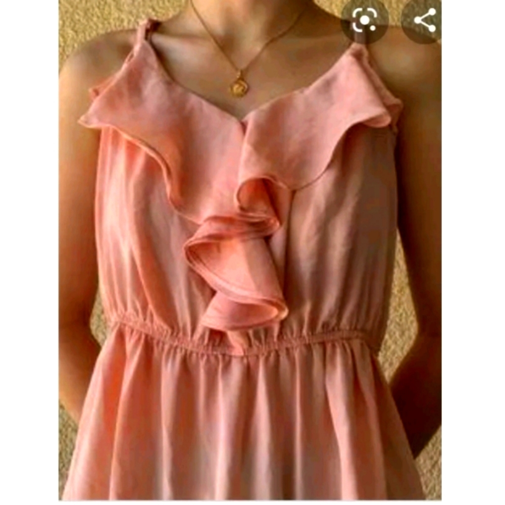 Forever 21 Light Pink Small Ruffle Peplum  Top